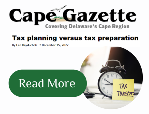 Tax Planning vs. Tax Preparation